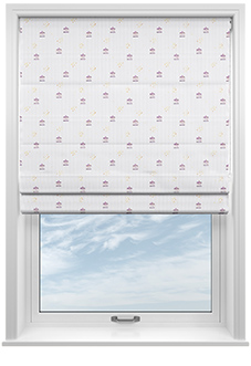 Merrily, Merry Small Violet - Twist&Fit Roman Blind